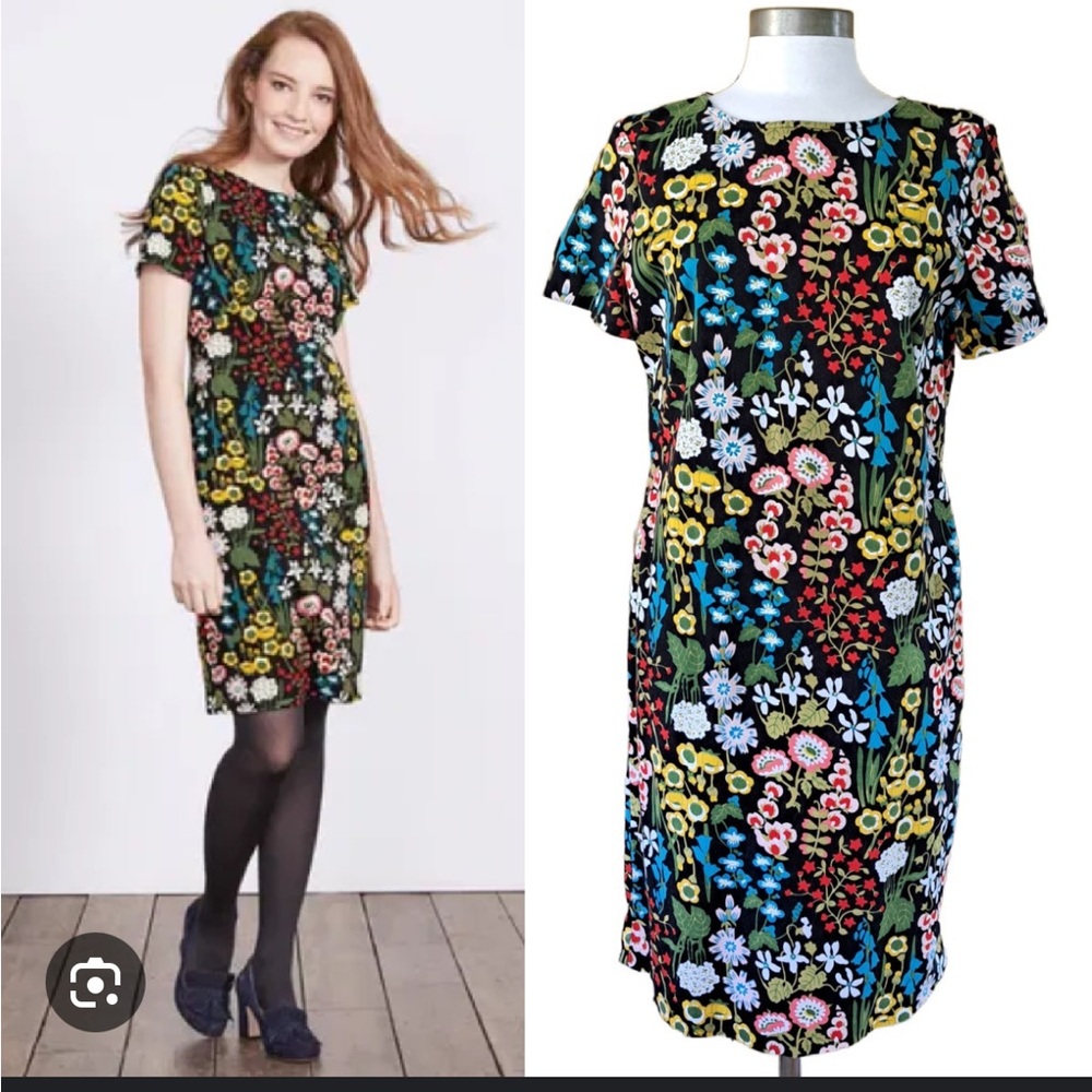 Boden Carina Stretch Cotton Floral Print Women's Dress